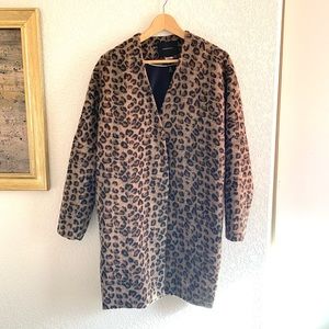 Leopard animal print coat by Maison Scotch